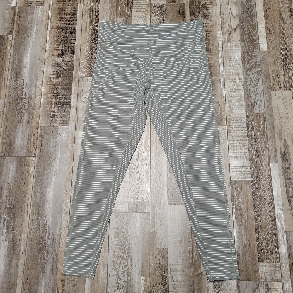 Medium Carve Designs Saluda Compression Tights Moss Bayside Green Stripe